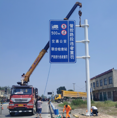 常州常州双悬臂标志杆、交通标志杆制作、门架立柱加工厂家